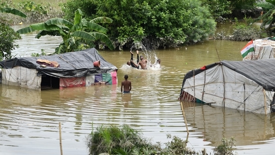 The Yamuna floodplains and low-lying areas in Delhi near the river are considered vulnerable to flooding. They are home to around 37,000 people.(ANI)