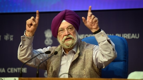 Union minister for housing and urban affairs Hardeep Singh Puri. (Raj K Raj/ HT file) Union minister for housing and urban affairs Hardeep Singh Puri. (Raj K Raj/ HT file)