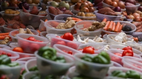 Fresh produce at a grocery stall on Surrey Street Market in Croydon, UK, on Monday, July 25.(Bloomberg) Fresh produce at a grocery stall on Surrey Street Market in Croydon, UK, on Monday, July 25.(Bloomberg)