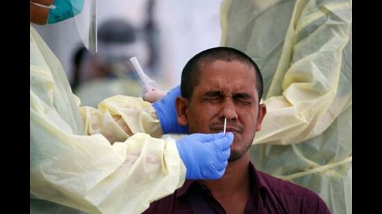 Apart from one Covid-related death, Chandigarh logged 67 fresh cases on Wednesday. (Reuters File Photo)