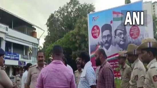 This comes after Section 144 was imposed in Shivamogga after a clash over Savarkar and Tipu Sultan's banners. This comes after Section 144 was imposed in Shivamogga after a clash over Savarkar and Tipu Sultan's banners.