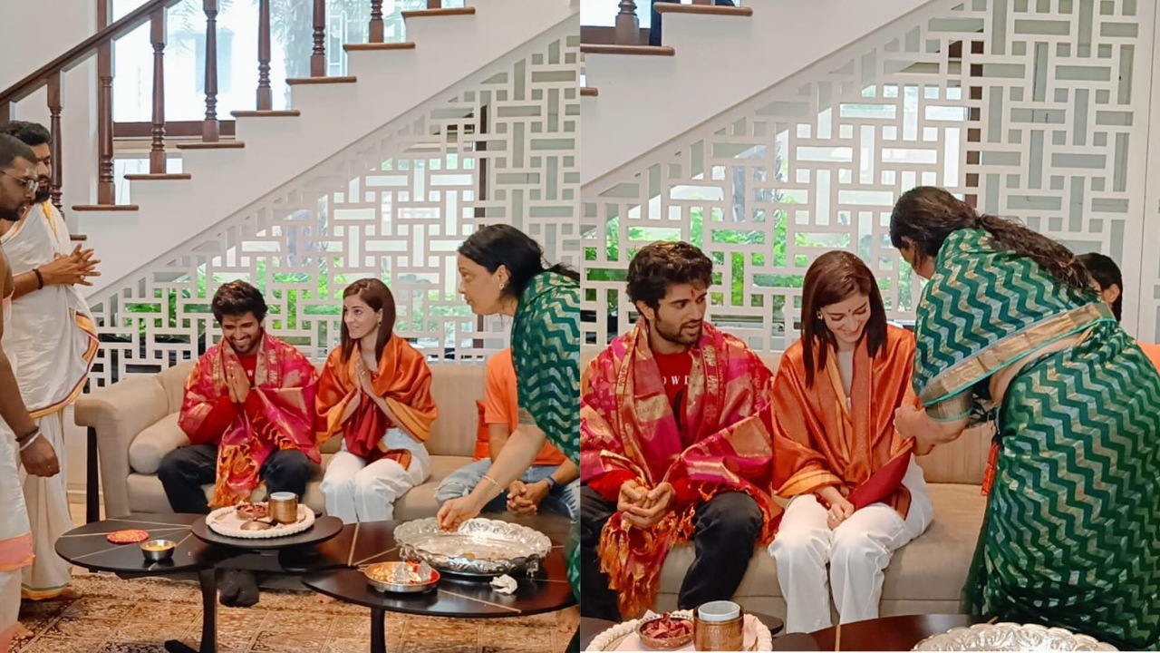 Ananya Panday visits co-star Vijay Deverakonda's home in Hyderabad, Ananya Panday visits co-star Vijay Deverakonda's home in Hyderabad,