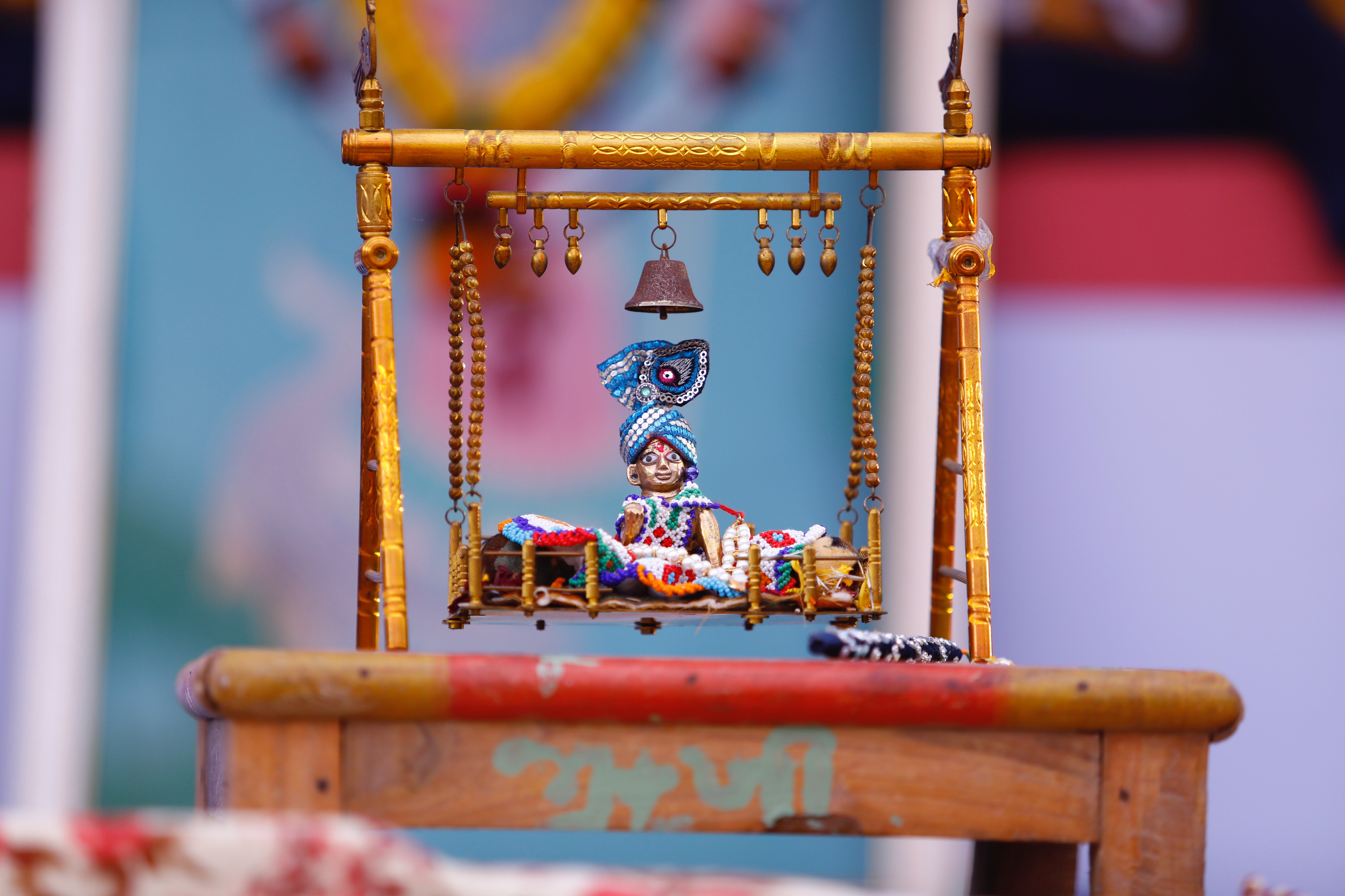 Devotees worship Lord Gopal, the child form of Krishna, on Janmashtami. (Unsplash)