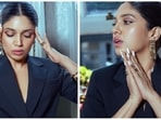 Bhumi Pednekar is currently busking on the success of her recent release Raksha Bandhan which also stars Akshay Kumar. The actor once again took the fashion game a notch higher as she exudes elegance in a black pantsuit.(Instagram/@bhumipednekar)