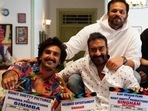 Rohit Shetty with actors Ranveer Singh, Ajay Devgn, and Akshay Kumar, stars of his cop films Simmba, Singham, and Sooryavanshi. Rohit Shetty with actors Ranveer Singh, Ajay Devgn, and Akshay Kumar, stars of his cop films Simmba, Singham, and Sooryavanshi. 