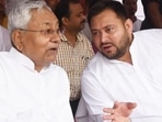 Bihar chief minister Nitish Kumar (left) with deputy CM Tejashwi Yadav in Patna last week. (Santosh Kumar/HT Photo) Bihar chief minister Nitish Kumar (left) with deputy CM Tejashwi Yadav in Patna last week. (Santosh Kumar/HT Photo)