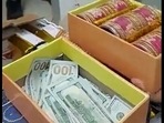 US dollars worth 19,200 and euros worth 15,700 were recovered by customs officials at Delhi's IGI airport. US dollars worth 19,200 and euros worth 15,700 were recovered by customs officials at Delhi's IGI airport.