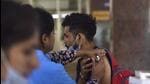 A person being inoculated with a booster dose of Covid-19 vaccine at district hospital in Sector 30, Noida, India, on Thursday, August 18, 2022. (Photo by Sunil Ghosh / Hindustan Times) (Hindustan Times) A person being inoculated with a booster dose of Covid-19 vaccine at district hospital in Sector 30, Noida, India, on Thursday, August 18, 2022. (Photo by Sunil Ghosh / Hindustan Times) (Hindustan Times)