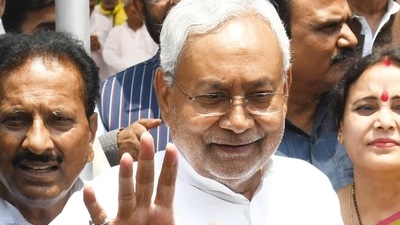 Bihar chief minister Nitish Kumar.&nbsp; ((HT File/Santosh Kumar))