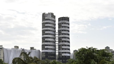 Noida, India- August 16, 2022: A view of the Supertech twin towers in Sector 93 A, in Noida, India, on Tuesday, August 16, 2022. (Photo by Sunil Ghosh / Hindustan Times) (Hindustan Times) Noida, India- August 16, 2022: A view of the Supertech twin towers in Sector 93 A, in Noida, India, on Tuesday, August 16, 2022. (Photo by Sunil Ghosh / Hindustan Times) (Hindustan Times)