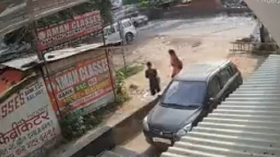 A CCTV footage of the shooting incident has also surfaced. (ANI) A CCTV footage of the shooting incident has also surfaced. (ANI)