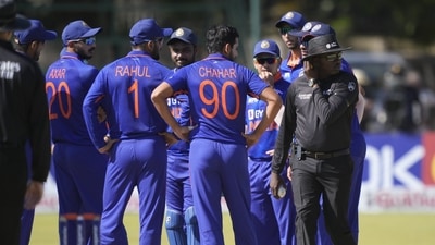 Deepak Chahar during the 1st ODI against Zimbabwe (Twitter/BCCI) Deepak Chahar during the 1st ODI against Zimbabwe (Twitter/BCCI)
