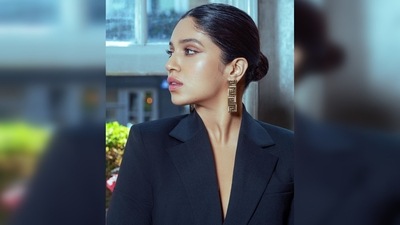 Bhumi Pednekar went for the clean dewy makeup look and tied her hair back in a neat low bun. (Instagram/@bhumipednekar) Bhumi Pednekar went for the clean dewy makeup look and tied her hair back in a neat low bun. (Instagram/@bhumipednekar)