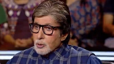 Amitabh Bachchan in a still from the promo of Kaun Banega Crorepati 14. Amitabh Bachchan in a still from the promo of Kaun Banega Crorepati 14. 