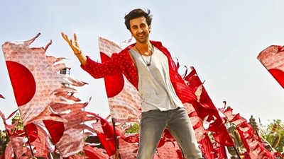 Ranbir Kapoor in Brahmastra's song Dance Ka Bhoot poster. Ranbir Kapoor in Brahmastra's song Dance Ka Bhoot poster.