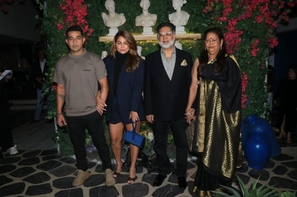 Amrita Arora with husband Shakeel Ladak and her parents at the store launch. (Varinder Chawla) Amrita Arora with husband Shakeel Ladak and her parents at the store launch. (Varinder Chawla)