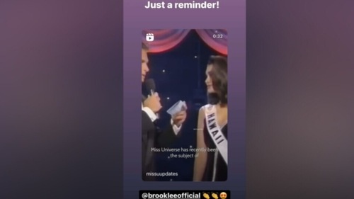 Screenshot of the story Harnaaz Sandhu posted on Instagram. (Instagram) Screenshot of the story Harnaaz Sandhu posted on Instagram. (Instagram)