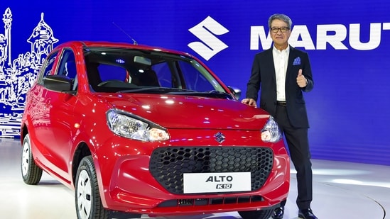 Maruti Suzuki India (MSIL) MD &amp; CEO Hisashi Takeuchi at the launch of the new Alto K10, in New Delhi.(PTI Photo)