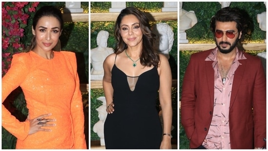 Malaika Arora and Gauri Khan are the best-dressed divas in chic looks at a bash with Arjun Kapoor, and more stars&nbsp;(HT photo/Varinder Chawla)