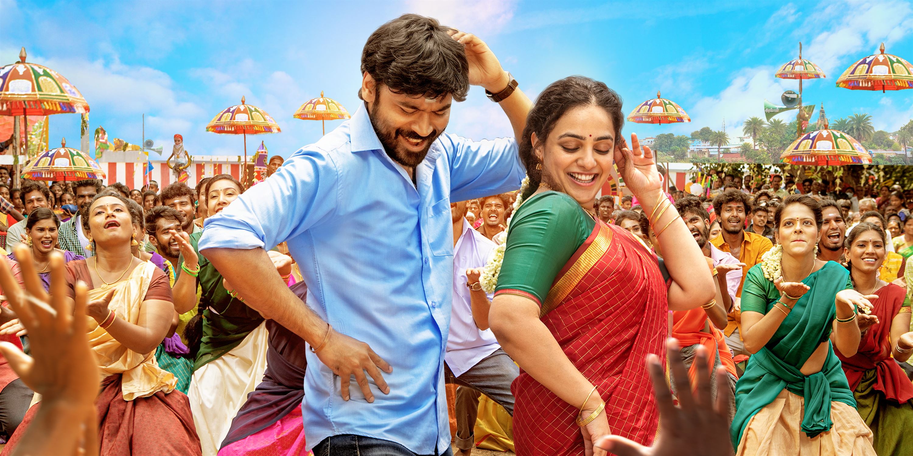 Thiruchitrambalam movie review: Dhanush plays Thiru in the film that also stars Nithya Menen as Shobana.