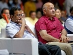 Delhi chief minister Arvind Kejriwal with Deputy CM Manish Sisodia. Delhi chief minister Arvind Kejriwal with Deputy CM Manish Sisodia.