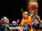 The Dahi Handi festival, also called Gopalakala or Utlotsavam, is part of Krishna Janmashtami festival which is marked a day after Janmashtami. This year, it is being observed today, August 19. As part of the festival, youngsters (called Govindas), dressed in colourful attire, make human pyramids to reach an earthen pot containing buttermilk suspended mid-air, and break it. It symbolises victory through unity.(AFP)