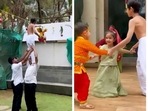 Shilpa Shetty's son, Viaan and daughter, Samisha enjoying the festival of Janmashtami. Shilpa Shetty's son, Viaan and daughter, Samisha enjoying the festival of Janmashtami.