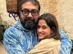 Anurag Kashyap hugs his Dobaaraa actor Vidushi Mehra.