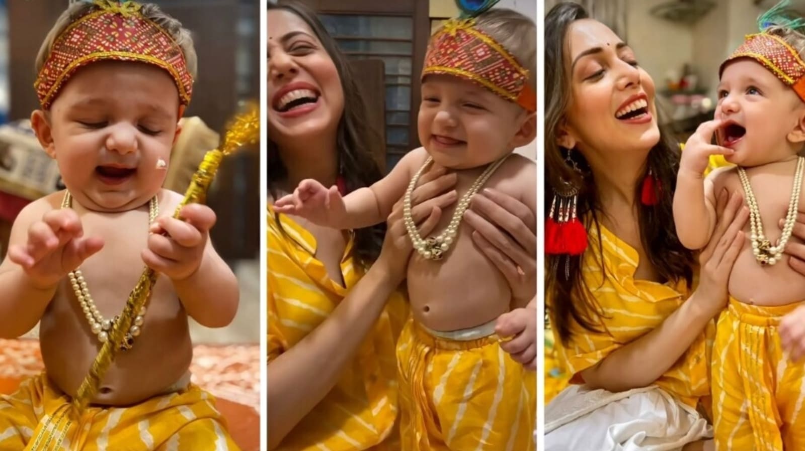 nakuul-mehta-and-jankee-parekh-s-son-turns-krishna-on-janmashtami-fans-say-can-t-handle-the-cuteness