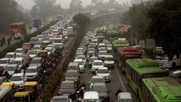 A view of heavy traffic congestion seen moving towards to Ashram flyover, in New Delhi. (File Photo)