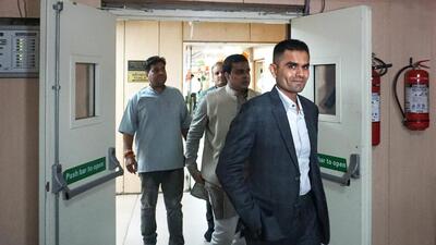 Former Mumbai zonal director of the Narcotics Control Bureau Sameer Wankhede, who got a clean chit from the Mumbai district caste certificate verification committee, at the National Commision for Scheduled Castes, in New Delhi, on Aug 16. (PTI) Former Mumbai zonal director of the Narcotics Control Bureau Sameer Wankhede, who got a clean chit from the Mumbai district caste certificate verification committee, at the National Commision for Scheduled Castes, in New Delhi, on Aug 16. (PTI)