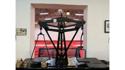 A view of the Saifabad Mint in Hyderabad, Telangana. Set in a decommissioned royal mint built in 1903, it showcases the making of the money itself. There are coins on display, from Mughal, Nizam, British-Indian and contemporary Indian periods. There’s even a replica of an 11.9-kg commemorative coin issued by Jahangir in 1613. But the real treasure is the old coin-making tools, which cut, shaped, stamped, engraved, edged and polished regular metal into something of greater value. (Picture courtesy: Saifabad Mint) A view of the Saifabad Mint in Hyderabad, Telangana. Set in a decommissioned royal mint built in 1903, it showcases the making of the money itself. There are coins on display, from Mughal, Nizam, British-Indian and contemporary Indian periods. There’s even a replica of an 11.9-kg commemorative coin issued by Jahangir in 1613. But the real treasure is the old coin-making tools, which cut, shaped, stamped, engraved, edged and polished regular metal into something of greater value. (Picture courtesy: Saifabad Mint)