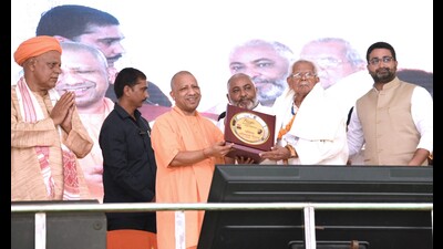 Uttar Pradesh chief minister Yogi Adityanath at an event in Ballia district on Friday. (Sourced) Uttar Pradesh chief minister Yogi Adityanath at an event in Ballia district on Friday. (Sourced)