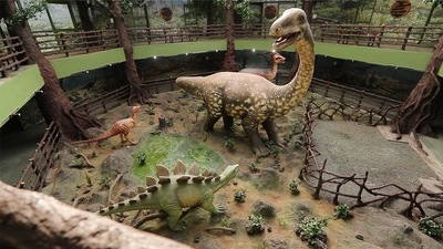 The Balasinor Dinosaur Park, Phase 2, in Raiyoli, Gujarat. Raiyoli is the third-largest dinosaur fossil site in the world, and the second largest dinosaur hatchery on record, after 10,000 fossilised dinosaur eggs were found here over the decades. The museum has 40 life-size dinosaur models, including a replica of a fierce regional species named Rajasaurus Narmadensis. There’s now a 5D theatre too, a virtual forest experience that recreates dinosaur habitats, sample labs and holographic displays. (Picture courtesy: Balasinor Dinosaur Park) The Balasinor Dinosaur Park, Phase 2, in Raiyoli, Gujarat. Raiyoli is the third-largest dinosaur fossil site in the world, and the second largest dinosaur hatchery on record, after 10,000 fossilised dinosaur eggs were found here over the decades. The museum has 40 life-size dinosaur models, including a replica of a fierce regional species named Rajasaurus Narmadensis. There’s now a 5D theatre too, a virtual forest experience that recreates dinosaur habitats, sample labs and holographic displays. (Picture courtesy: Balasinor Dinosaur Park)