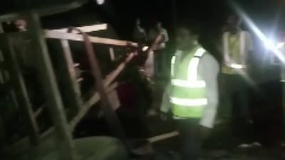 Visuals from the accident site. (ANI) Visuals from the accident site. (ANI)