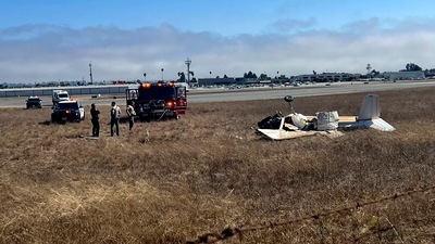 Two planes collided in Northern California while trying to land at a local airport and at least two of the three occupants were killed. (AP) Two planes collided in Northern California while trying to land at a local airport and at least two of the three occupants were killed. (AP)