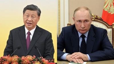 Chinese President Xi Jinping and Russian leader Vladimir Putin. (file)