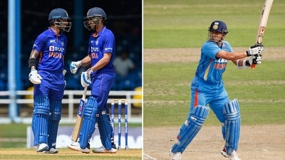 Shikhar Dhawan-Shubman Gill and Sachin Tendulkar. (Getty Images) Shikhar Dhawan-Shubman Gill and Sachin Tendulkar. (Getty Images)