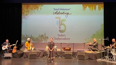 “Amrit Mahotsav Concert" at Michael J. Fox Theatre, Burnaby. “Amrit Mahotsav Concert" at Michael J. Fox Theatre, Burnaby.