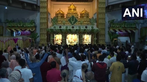 Pooja at Bengaluru's ISKCON. (ANI Image) Pooja at Bengaluru's ISKCON. (ANI Image)