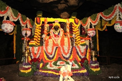 The ‘alankara’ of the Lord Krishna deity at the Putthige Mutt. The ‘alankara’ of the Lord Krishna deity at the Putthige Mutt.