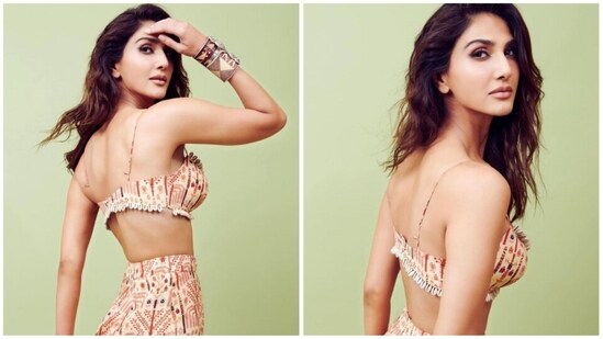 Fashionistas have an eye on Vaani Kapoor's incredible wardrobe that comprises both traditional and contemporary outfits. The Shamshera actor often makes headlines for her sartorial fashion choices. In her recent Instagram pictures, she aced the boho-chic look in a printed co-ord set.(Instagram/@vaanikapoor)