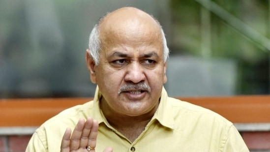 Delhi Deputy CM Manish Sisodia during a press conference for liquor policy issue, in New Delhi. (Photo by Hindustan Times/ Sanjeev Verma)&nbsp;