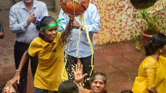 Janmashtami is a Hindu festival that is celebrated every year to commemorate the birth of Lord Krishna, the eighth incarnation of Lord Vishnu.(PTI)