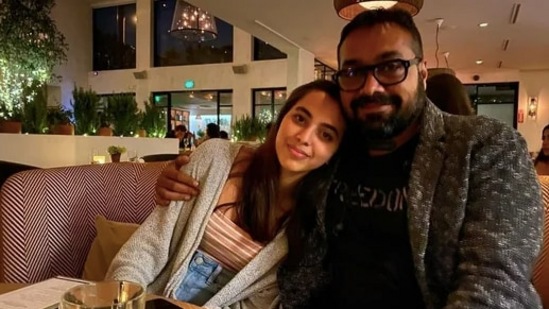 Anurag Kashyap with her daughter Aaliyah Kashyap.