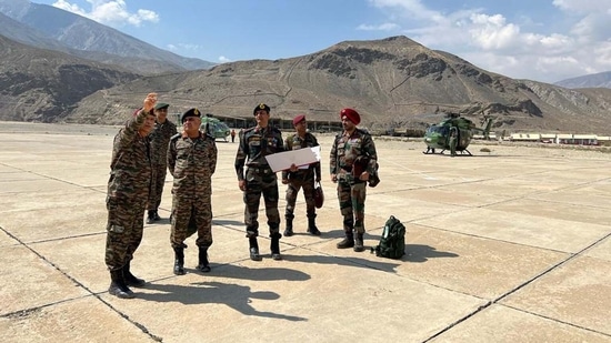 Chief of Army Staff (CoAS) General Manoj Pande reviews India's security preparedness along the Line of Actual Control (LAC), in Himachal Pradesh and Uttarakhand. (PTI Photo)