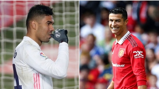 Casemiro and Cristiano Ronaldo