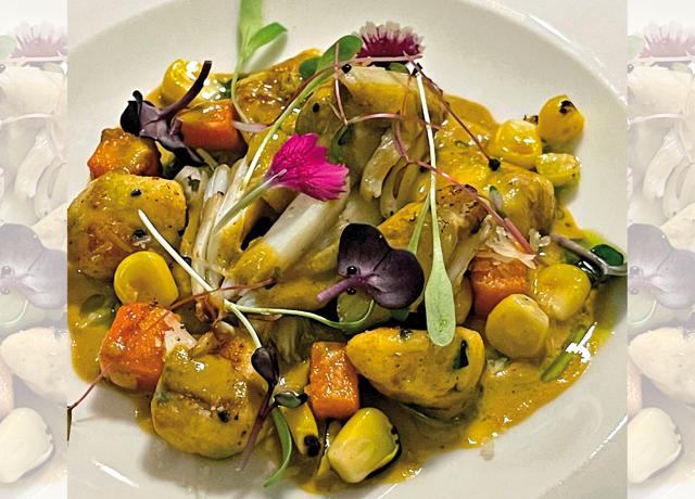 The Gnocchi at the experimental kitchen run by Manu Chandra, who is between restaurants The Gnocchi at the experimental kitchen run by Manu Chandra, who is between restaurants