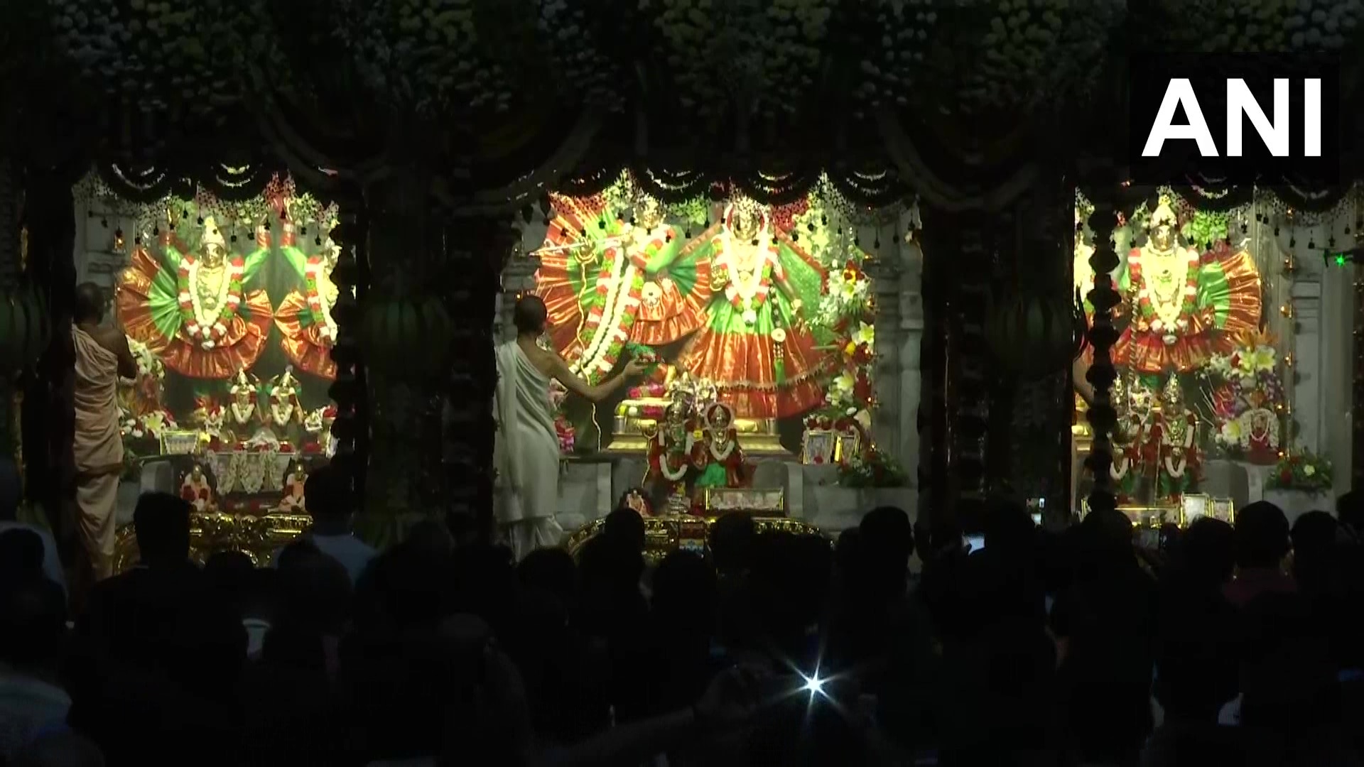 The deities were dressed up in vibrant colours for the occasion at ISKCON. The deities were dressed up in vibrant colours for the occasion at ISKCON.