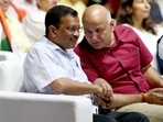 Delhi CM Arvind Kejriwal interacts with Deputy CM Manish Sisodia at the 'Har Hath Tiranga' program on the eve of Independence Day 2022, in New Delhi.. (ANI Photo) Delhi CM Arvind Kejriwal interacts with Deputy CM Manish Sisodia at the 'Har Hath Tiranga' program on the eve of Independence Day 2022, in New Delhi.. (ANI Photo)